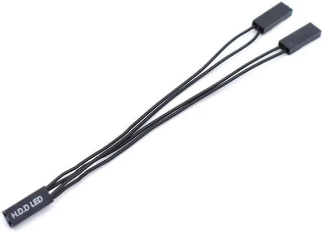 Alt view image 5 of 7 - 10cm/3.93" Motherboard Switch Power SW/ RESET SW / HDD LED / POWER LED 1 to 2 Splitter Adapter Cable Desktop Swich Female to Double Male Cable (4 Set Kit)