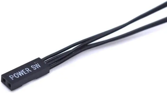 Alt view image 6 of 7 - 10cm/3.93" Motherboard Switch Power SW/ RESET SW / HDD LED / POWER LED 1 to 2 Splitter Adapter Cable Desktop Swich Female to Double Male Cable (4 Set Kit)