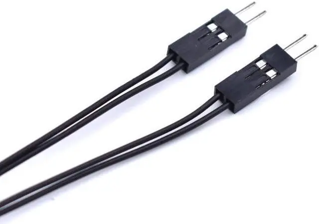 Alt view image 7 of 7 - 10cm/3.93" Motherboard Switch Power SW/ RESET SW / HDD LED / POWER LED 1 to 2 Splitter Adapter Cable Desktop Swich Female to Double Male Cable (4 Set Kit)