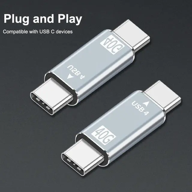 Alt view image 4 of 7 - USB C to Type C USB 4 40Gbps Thunderbolt 3 Data Sync Converter Adapter USB 4 Extension Cable for Macbook Pro Air Dell Laptop 8iop