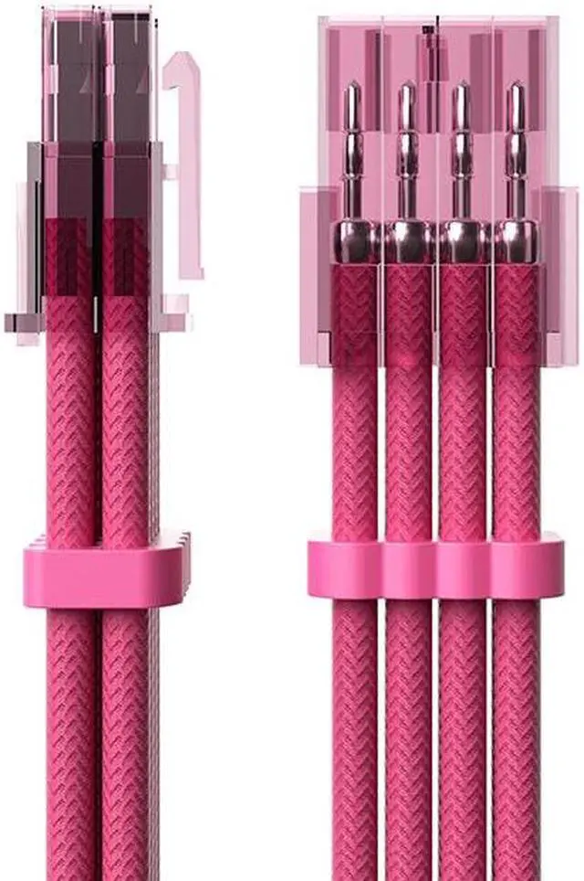 Alt view image 4 of 7 - 10 Pieces Set Cable Comb 24pin x2 , 8pin x8 for 3.0-3.6 mm Cable Wire Clip Computer Extension Cord Organizer 6+2/8/24 Pin Computer Cable Manager- Pink