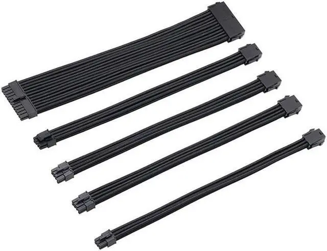 Main image of ATX Power Supply Extension Cable PC GPU CPU 24Pin A-TX , 8PIN 4+4Pin EPS , 8PIN 6+2Pin PCI-E , 6Pin PCI-E, Power Supply Sleeved Wire Computer Connectors Transfer Cord for Computer PC GPU CPU