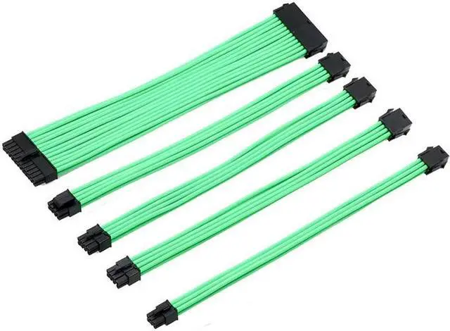 Main image of ATX Power Supply Extension Cable PC GPU CPU 24Pin A-TX , 8PIN 4+4Pin EPS , 8PIN 6+2Pin PCI-E , 6Pin PCI-E, Power Supply Sleeved Wire Computer Connectors Transfer Cord for Computer PC GPU CPU 8iop