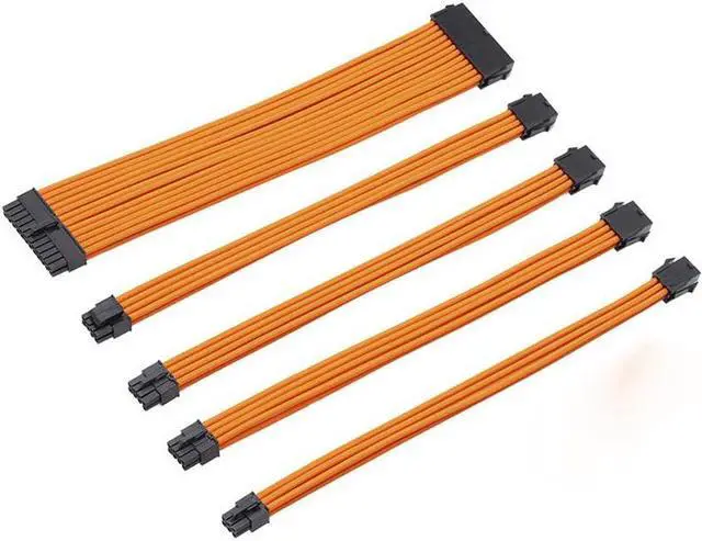 Main image of ATX Power Supply Extension Cable PC GPU CPU 24Pin A-TX , 8PIN 4+4Pin EPS , 8PIN 6+2Pin PCI-E , 6Pin PCI-E, Power Supply Sleeved Wire Computer Connectors Transfer Cord for Computer PC GPU CPU