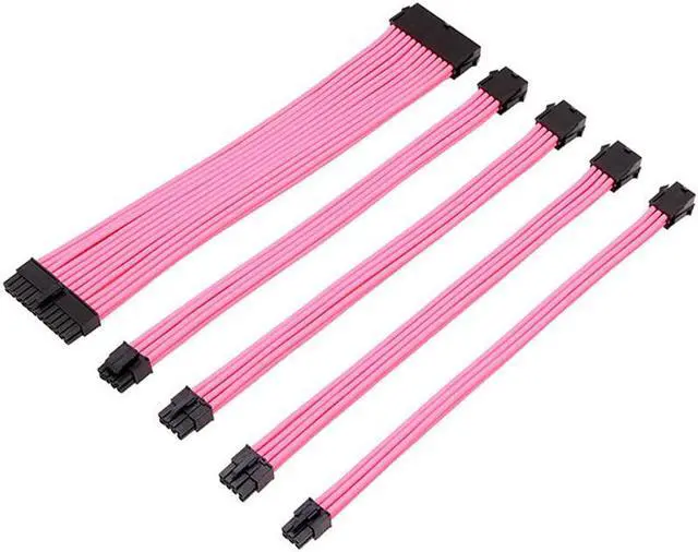 Main image of ATX Power Supply Extension Cable PC GPU CPU 24Pin A-TX , 8PIN 4+4Pin EPS , 8PIN 6+2Pin PCI-E , 6Pin PCI-E, Power Supply Sleeved Wire Computer Connectors Transfer Cord for Computer PC GPU CPU