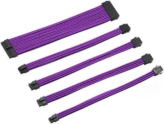 Main image of ATX Power Supply Extension Cable PC GPU CPU 24Pin A-TX , 8PIN 4+4Pin EPS , 8PIN 6+2Pin PCI-E , 6Pin PCI-E, Power Supply Sleeved Wire Computer Connectors Transfer Cord for Computer PC GPU CPU