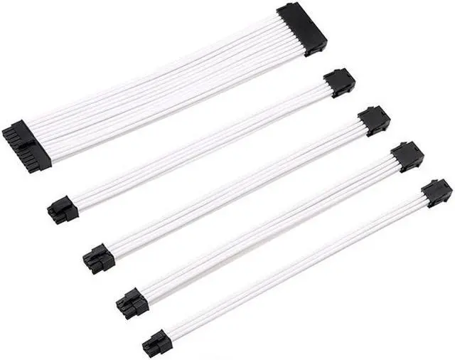 Main image of ATX Power Supply Extension Cable PC GPU CPU 24Pin A-TX , 8PIN 4+4Pin EPS , 8PIN 6+2Pin PCI-E , 6Pin PCI-E, Power Supply Sleeved Wire Computer Connectors Transfer Cord for Computer PC GPU CPU