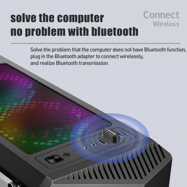 Alt view image 3 of 7 - New Drive Free USB Bluetooth 5.3 Adapter Computer Bluetooth Transmitter Receiver Bluetooth Audio Reception