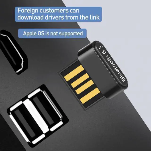 Alt view image 6 of 7 - New Drive Free USB Bluetooth 5.3 Adapter Computer Bluetooth Transmitter Receiver Bluetooth Audio Reception