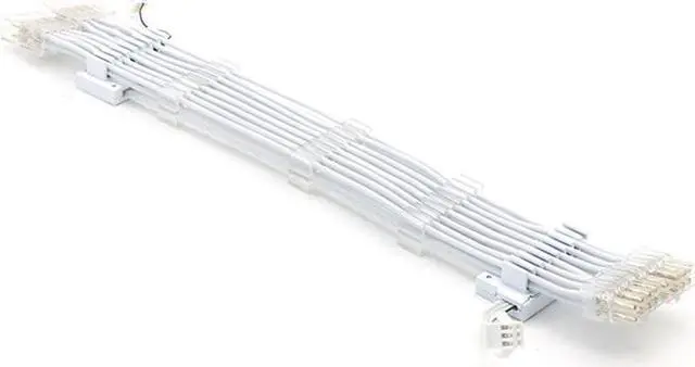 Alt view image 3 of 7 - 3 x 8P(6+2P) Transparent Net Shell White Wire Chassis Graphics Card Extension Cable Triple 8Pin Motherboard GPU Extension Neon RGB Cable