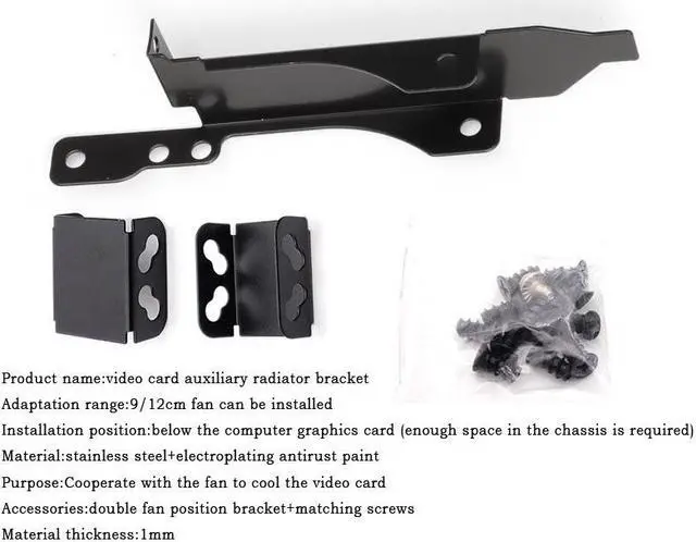 Alt view image 5 of 7 - 9cm/12cm Fan Buckle Video Card Cooler Fan Accessories Fan Bracket PCI Lot Cooling Rack Desktop Computer Auxiliary Radiator Retrofit Cooling Rack