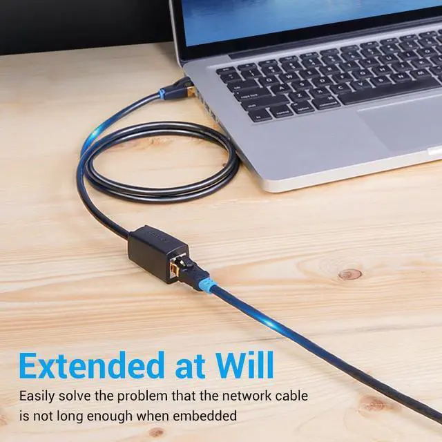 Alt view image 3 of 7 - 2m/6.56 Cat8 Ethernet Extension Cable SFTP 40Gbps RJ45 Extender Patch Cord Adapter for Router Modem PC Cat 8 Ethernet Cable