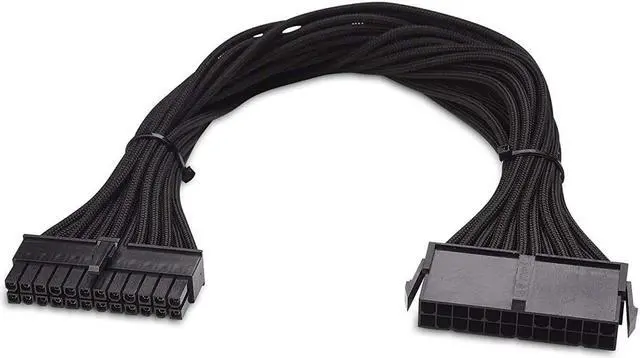 Alt view image 4 of 6 - 12 Inches ATX 24 Pin Motherboard Cable ATX to Motherboard Extension Cable Extend ATX 24-Pin Power Supply Cable