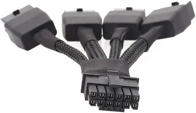 Alt view image 4 of 6 - 5.0 Series 4x8 Pin to 16Pin 12+4Pin 4x8pin PCIE Video Graphics Card Power Supply Adapter Cable RTX4090 RTX4080 12VHPWR to 4x8pin