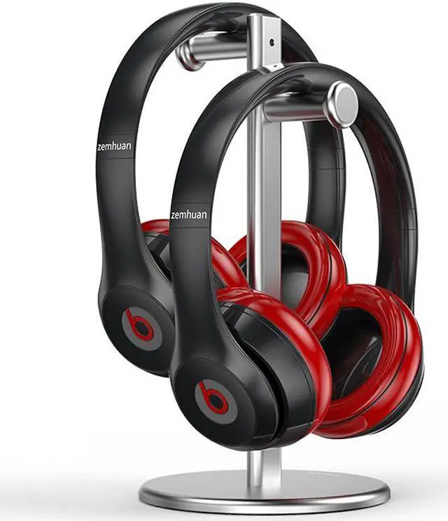 Alt view image 3 of 7 - Aluminum Alloy Gaming Headset Stand All Metal Headphone Support Dual Brace Over Ear Headset Bracket Rack