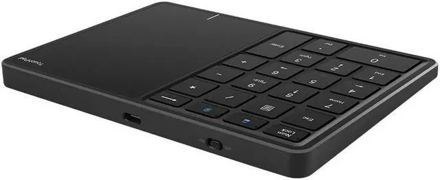 Alt view image 4 of 6 - 2 In 1 Wireless Numeric Keypad Touch Mouse Pad TYPE-C Rechargeable Bluetooth 2.4G Dual Mode X Architecture Numeric Keypad
