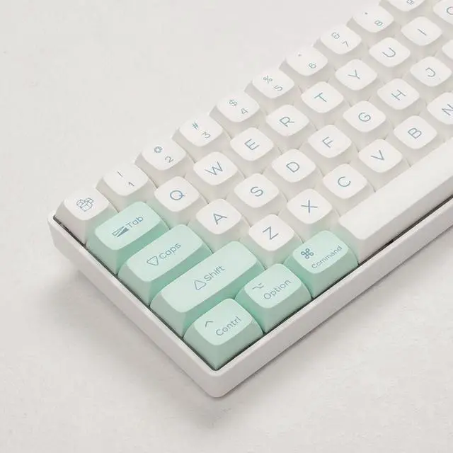 Main image of Mint Ice Crystal Theme 135 XDA Keycaps PBT Dye-Sublimated XDA Profile for Mechanical Keyboard with English