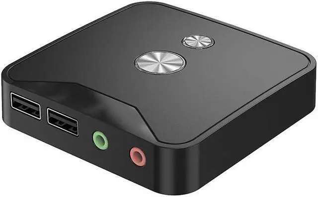 Alt view image 4 of 7 - Desktop Computer Switch Button Extension Cord with Dual USB Audio Desktop Host External On/Off Start / Reset /Audio Button Paste Type Computer Switch