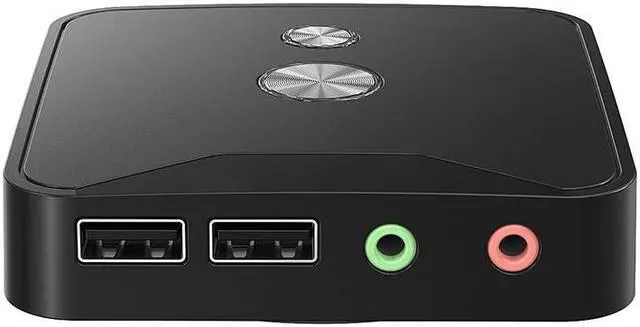 Alt view image 5 of 7 - Desktop Computer Switch Button Extension Cord with Dual USB Audio Desktop Host External On/Off Start / Reset /Audio Button Paste Type Computer Switch