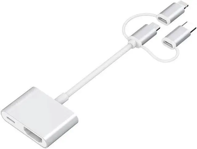 Alt view image 2 of 5 - Lightning Android Type C Connect to HDMI TV AV Cable Adapter For IPad IPhoneHDMI Cable
