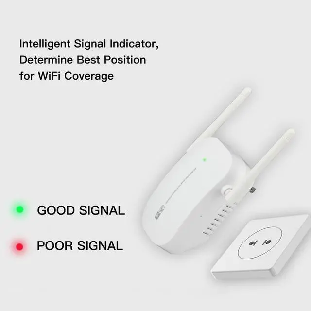 Alt view image 3 of 7 - WiFi 6 WiFi Repeater 1800Mbps Wifi Amplifier Signal Extender Network Booster 5Ghz 802.11ax Long Range Wireless Wi-fi Repeater
