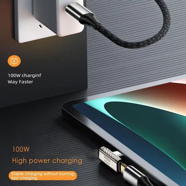 Alt view image 6 of 6 - USB C Adapter USB C Power Adapter Extension Charging 100W 20Gbps Video Transmissio for Connecting Type C Cable