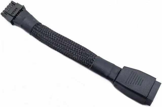 Main image of 15cm/5.9inch PCI-E 5.0 12VHPWR 16Pin connector Female to 16(12+4)Pin Male Extension Cable for GPU 3090Ti & RTX4080/4090 Series Straight