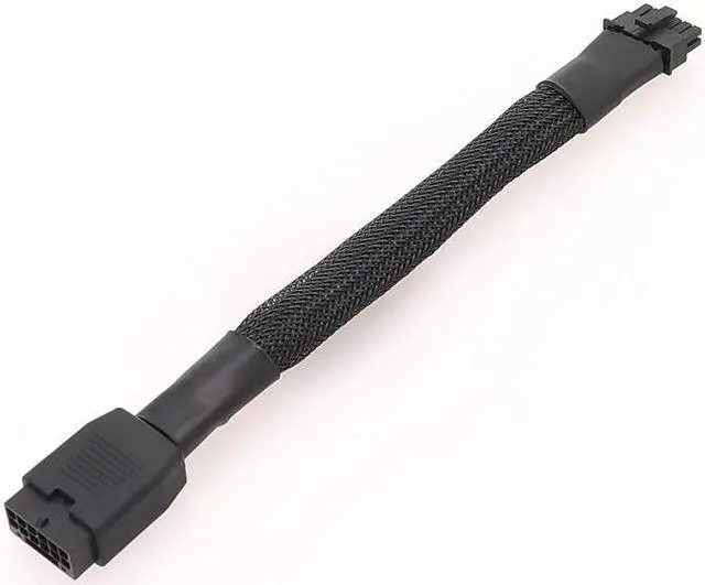Alt view image 2 of 5 - 15cm/5.9inch PCI-E 5.0 12VHPWR 16Pin connector Female to 16(12+4)Pin Male Extension Cable for GPU 3090Ti & RTX4080/4090 Series Straight