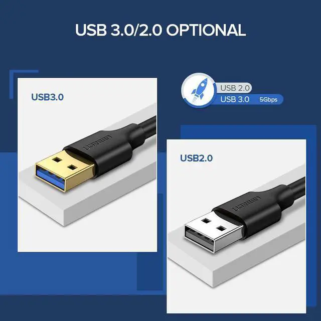 Alt view image 6 of 7 - 3.28ft/6.56ft USB Extension Cable USB to USB Cable Type A Male to Male USB 3.0 Extension Cable for Radiator Hard Disk Webcom USB 3.0 Cable Extender