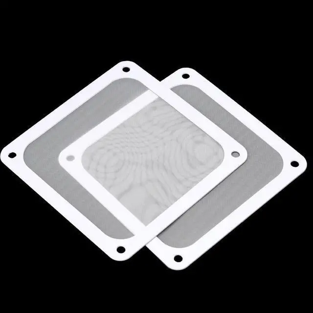 Alt view image 3 of 3 - Magnetic Frame Mesh Dust Filter PC Cooler Fan Filter with Magnet Dustproof Computer Case Cover Net - 120mm White