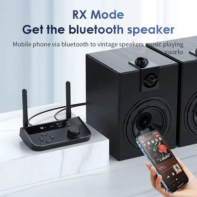 Alt view image 5 of 7 - Multipoint Bluetooth 5.3 Audio Transmitter Receiver 3.5mm AUX 2 RCA Stereo Music Wireless Adapter for Car TV PC Speakers