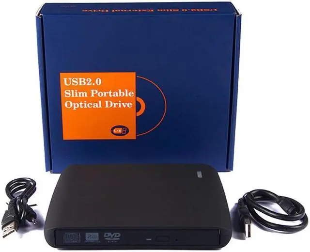 Alt view image 7 of 7 - Frosted External CD DVD Burner , USB 2.0 External Optical Drive , CD-ROM DVD-ROM Player for Laptop PC