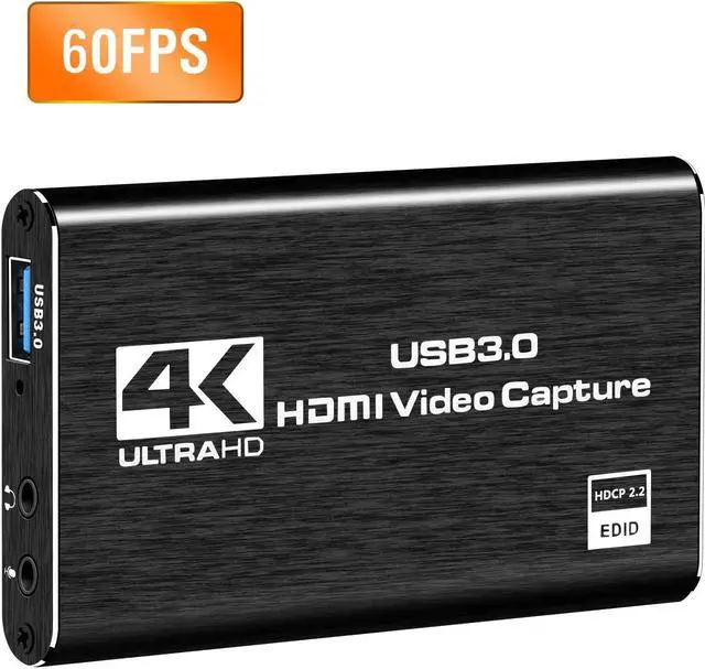 Alt view image 7 of 7 - 4K Audio Video Capture Card, USB 3.0 HDMI Video Capture Device, Full HD 1080P for Game Recording, Live Streaming Broadcasting