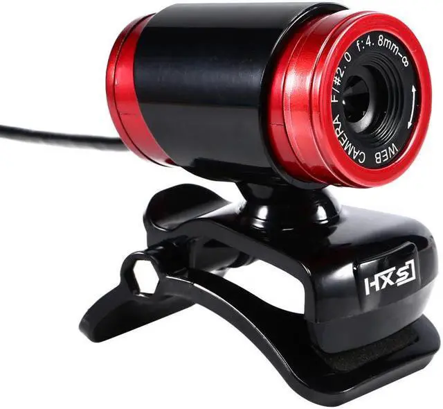 Alt view image 3 of 5 - HXSJ A860 640X480 Mini 480P HD USB Web with Microphone Computer Webcam Acoustic Camera for Desktop- (Black+Red) eokCXOY
