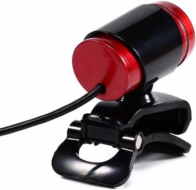 Main image of HXSJ A860 640X480 Mini 480P HD USB Web with Microphone Computer Webcam Acoustic Camera for Desktop- (Black+Red) eokCXOY