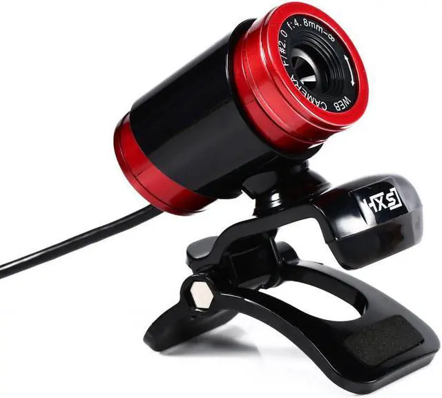 Alt view image 5 of 5 - HXSJ A860 640X480 Mini 480P HD USB Web with Microphone Computer Webcam Acoustic Camera for Desktop- (Black+Red) eokCXOY