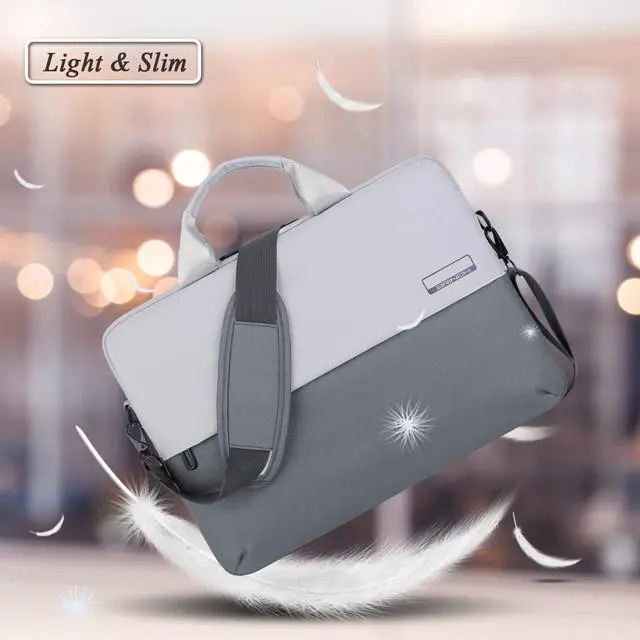 Alt view image 6 of 7 - BRINCH Laptop Shoulder Bag Compatible 12-13.3 Inch MacBook Pro, Ultrabook Netbook Tablet, Protective Briefcase Carrying Handbag Sleeve Case Cover, Gray
