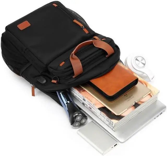 Alt view image 3 of 7 - Laptop Backpack for Women - Stylish and Functional Bag with Multiple Pockets, Anti-Theft Feature, and Comfortable Padded Straps, Perfect for Work, Travel, and Everyday Use, 15.6 Inch Laptop- Grey
