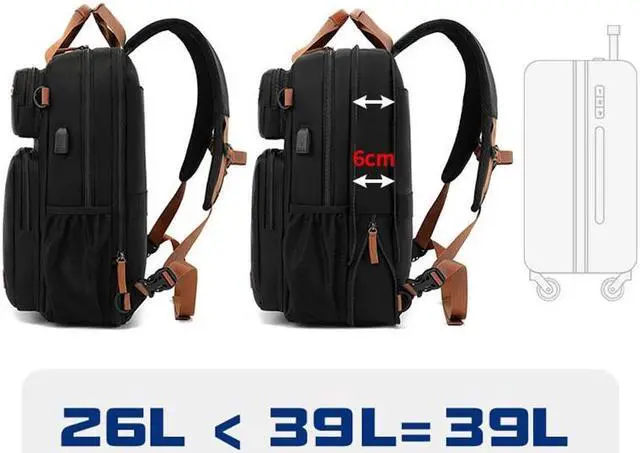 Alt view image 6 of 7 - Laptop Backpack for Women - Stylish and Functional Bag with Multiple Pockets, Anti-Theft Feature, and Comfortable Padded Straps, Perfect for Work, Travel, and Everyday Use, 15.6 Inch Laptop- Grey