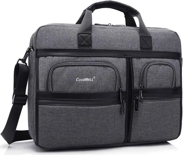 Main image of Messenger Bag 16" 17" 17.3'' Laptop Bag, Stylish Nylon Shoulder Bag for College School Business Work , CB-5003, Gray