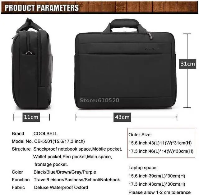 Alt view image 4 of 7 - CoolBELL Convertible 15.6 Inch Laptop Backpack 3 in 1 Travel Busniess Multi-functional Shoulder Briefcase Water Repellent College School Computer Bag, CB-5501 Black
