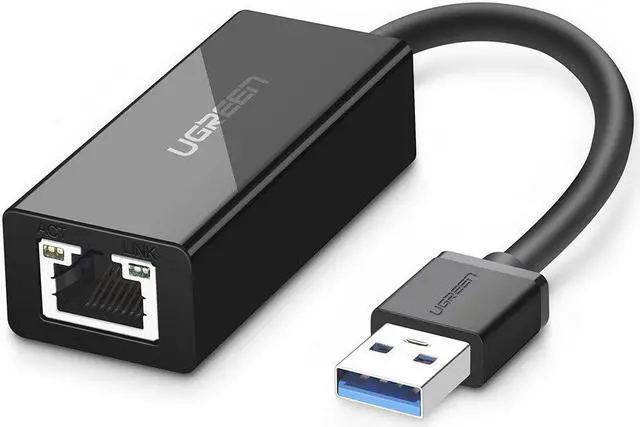 Main image of USB 3.0 to 10/100/1000 Mbps Ethernet Gigabit RJ45 Ethernet LAN Network Adapter-Black