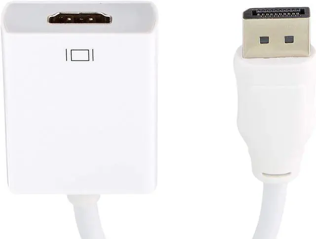 Alt view image 3 of 7 - DisplayPort to HDMI Adapter Converter Support 1080P - Male to Female DP to HDMI for DisplayPort Enabled Desktops and Laptops to Connect to HDTV/HDMI Displays - White