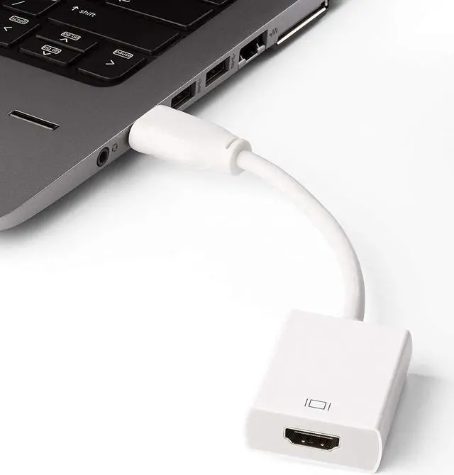Alt view image 5 of 7 - DisplayPort to HDMI Adapter Converter Support 1080P - Male to Female DP to HDMI for DisplayPort Enabled Desktops and Laptops to Connect to HDTV/HDMI Displays - White