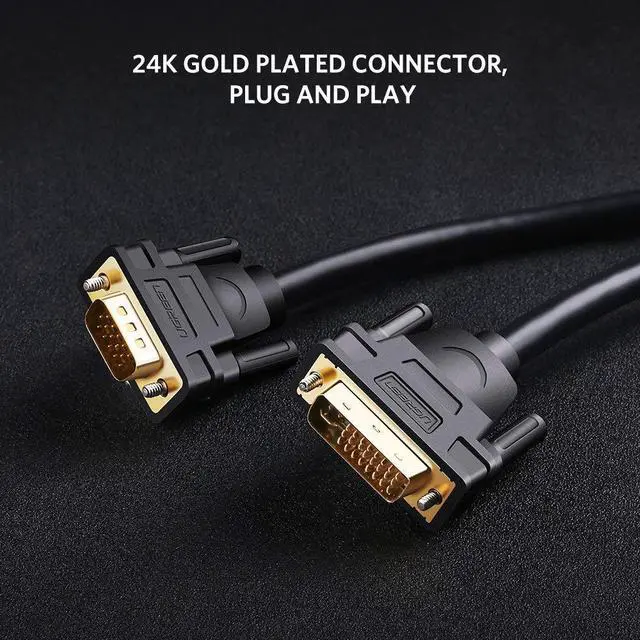 Alt view image 5 of 7 - DVI 24+5 (DVI-I) Male to VGA Male Cable Support 1080P Full HD from Laptop, PC Host, Graphics Card to Monitor display or projector - 6FT