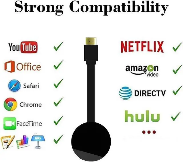 Alt view image 3 of 7 - Wi-Fi Display Dongle for TV, High Speed HDMI Miracast Dongle Compatible for Android Smartphone Tablet Apple iPhone iPad,1080P Wireless HDMI Dongle