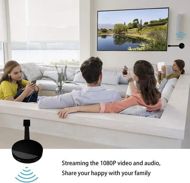Alt view image 4 of 7 - Wi-Fi Display Dongle for TV, High Speed HDMI Miracast Dongle Compatible for Android Smartphone Tablet Apple iPhone iPad,1080P Wireless HDMI Dongle