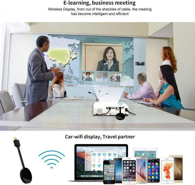 Alt view image 5 of 7 - Wi-Fi Display Dongle for TV, High Speed HDMI Miracast Dongle Compatible for Android Smartphone Tablet Apple iPhone iPad,1080P Wireless HDMI Dongle
