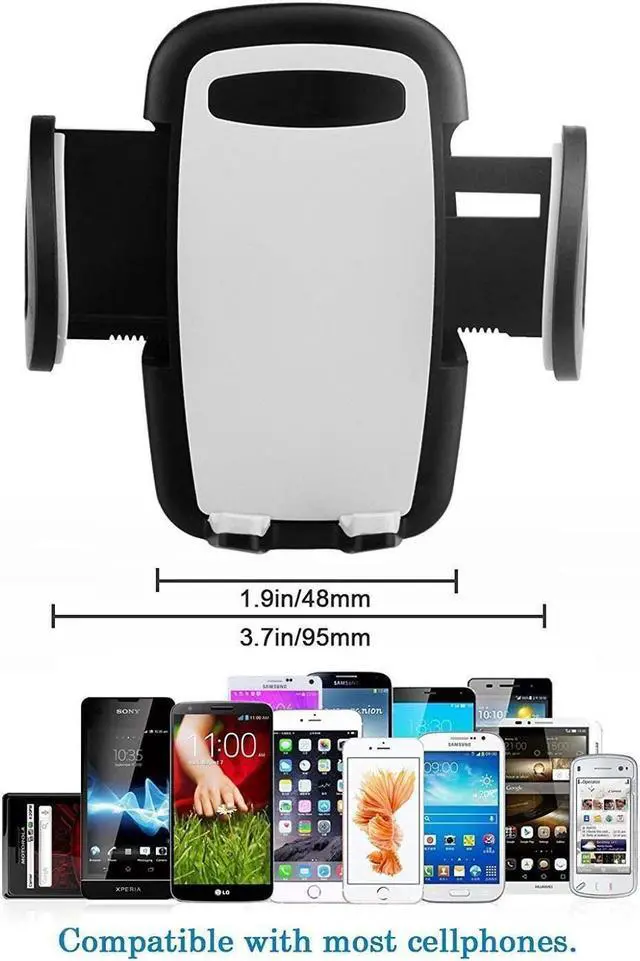 Alt view image 5 of 7 - Universal Car Mount / Phone Holder, Attached on Vents, Compatible with iPhone 5/5S/6/6S/7/8/X, Samsung Galaxy S5,S6,S7,S8, and other phones
