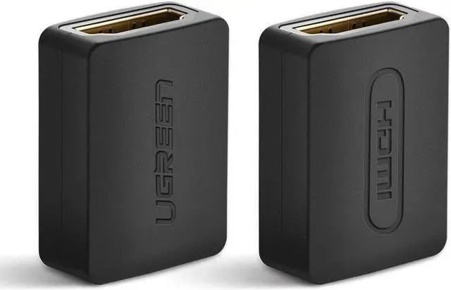 Main image of HDMI Coupler High Speed HDMI Female to Female Support 3D 4K 1080P HDMI Extender for TV Roku stick Chromecast Nintendo Switch Xbox PS4/3 and Extending HDMI Device, 29 x 22mm, Black (2 Pack)